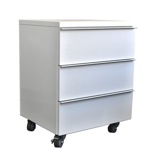 Cabinet with drawer - FLUSH - Air Master Systems Corporation - on casters / recessed / white