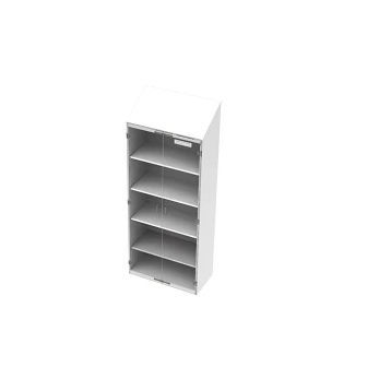 Cleanroom cabinet - CAP91SC - Clean Air Products - with shelf / white / 1-unit