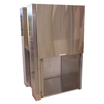 Cleanroom pass-through - CAP18WVS series - Clean Air Products - with vertical sliding door / wall-mounted