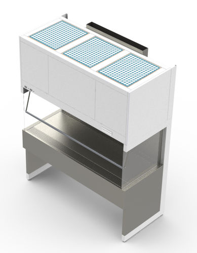 Exhaust clean bench - EU CAP412 - Clean Air Products - laboratory / floor-standing / HEPA