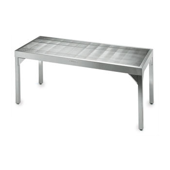 Clean room table - CAP64PF - Clean Air Products - rectangular / stainless steel