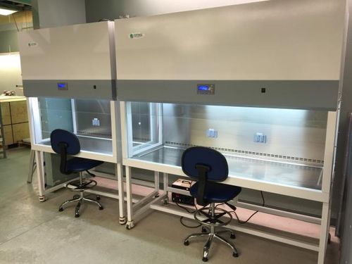 Laboratory fume hood - DFMZ's VCM Series - Design Filtration Microzone - floor-standing / HEPA / vertical laminar flow