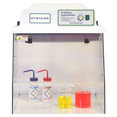 Laboratory fume hood - MY-2400 - Mystaire - compact / ductless / polycarbonate