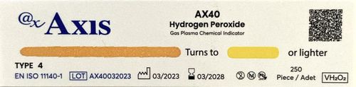 Hydrogen peroxide sterilization bioindicator - AX40 - Axis - for the pharmaceutical industry / for medical devices / laboratory