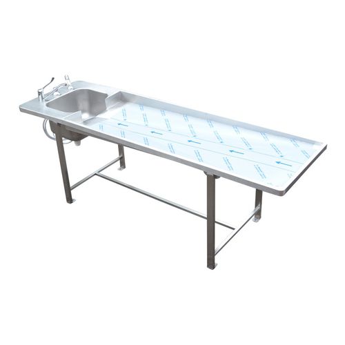 Forensic autopsy table - TABL001 - FRIMA CONCEPT - mortuary washing / fixed / rectangular