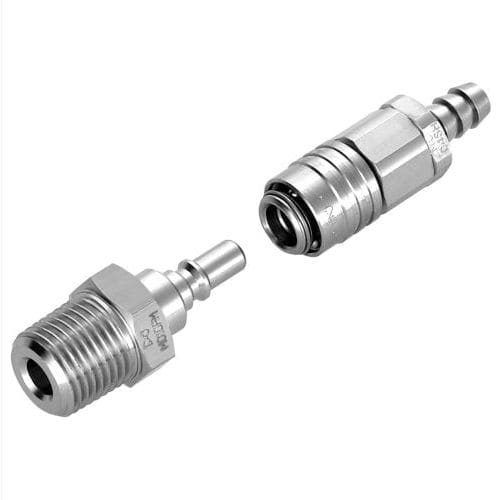 Medical gas connector - Micro Cupla - Nitto Kohki Europe GmbH - compact