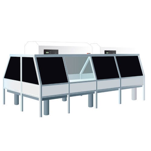 Laser marking system enclosure - Spetec - floor-standing / laminar flow / aluminum