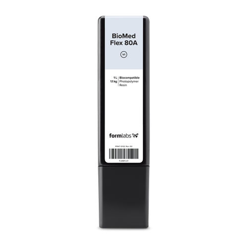 Resin dental material - BioMed Flex 80A - Formlabs - for 3D printing / transparent / biocompatible