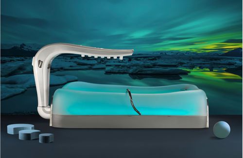 Hydromassage bathtub with Vichy shower - LE SIESTÉ  - Stas Doyer - with chromotherapy lamps