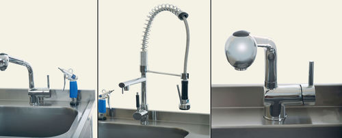 Laboratory sink - SF12 - FXMEDICA - 3-station / stainless steel / furniture-mounted