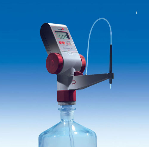 Laboratory bottle-top dispenser - continuous E/RS - Vitlab - electronic / variable-volume