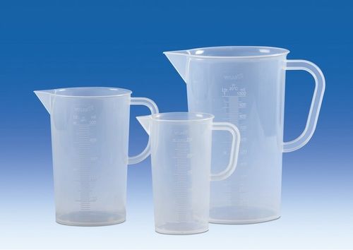 Polypropylene beaker - 446941 - Vitlab - graduated / with handle