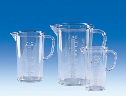 Plastic beaker - 44091 - Vitlab - with handle / graduated