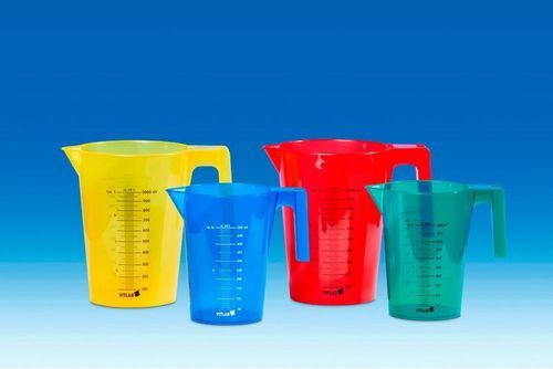 Polypropylene beaker - 481942 - Vitlab - with handle / stackable / laboratory