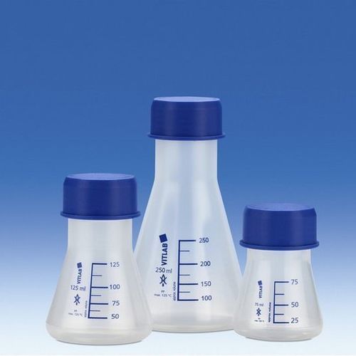 Cell culture flask - 566941 - Vitlab - polypropylene / screw neck / graduated