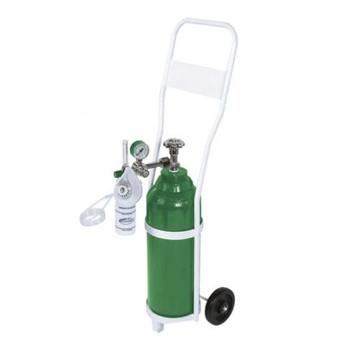 Trolley-mounted oxygen therapy system - UM210x series - Unitec Hospitalar - with oxygen cylinder / with oxygen mask
