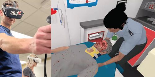 Training simulator - SimX - for general care / emergency care / virtual reality