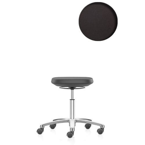 Laboratory stool - Labsit 9127 - Bimos - height-adjustable / on casters / black
