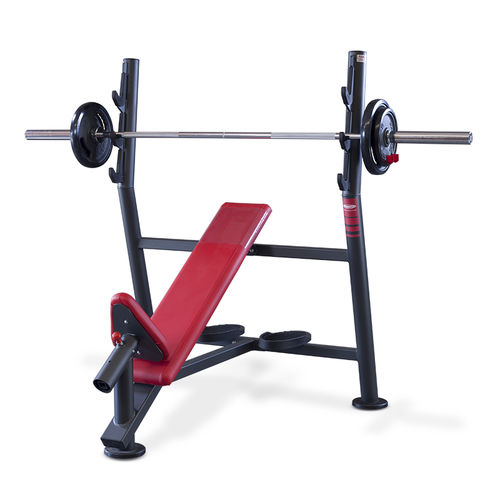 Inclined weight training bench - SEC 1SC205 - Panatta - with barbell rack