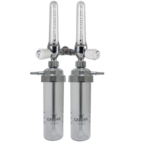 Double flow meter - GE 05 series - Çağdaş Medical - oxygen / air / for hospitals