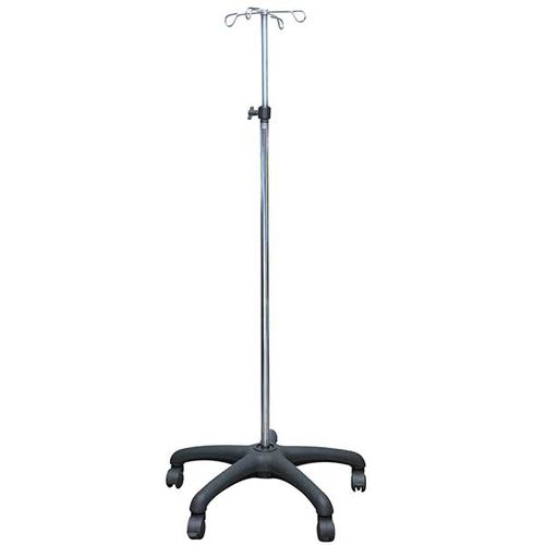 IV pole on casters - SR 01 series - Çağdaş Medical - 4-hook / stainless steel