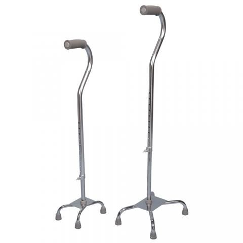 Walking stick with offset handle - 10-99005 - Bilt-Rite Mastex Health - quadripod / height-adjustable