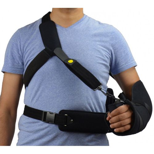 Arm sling with shoulder abduction pillow - 83 RAD - Span Link International - with waist support strap