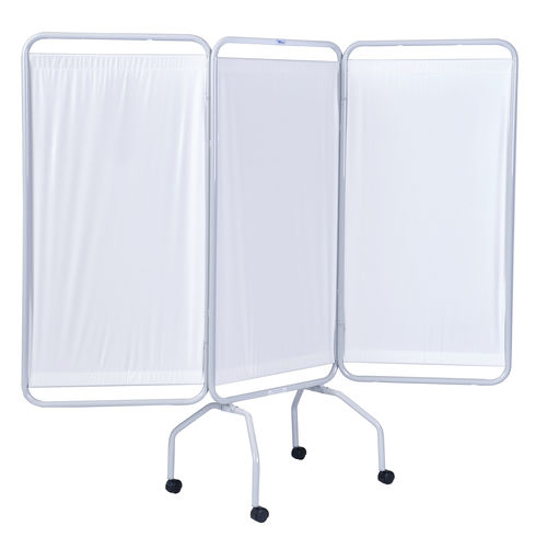 Hospital screen on casters - 3130 - Winco Mfg., LLC - folding / 3-panel / with curtain