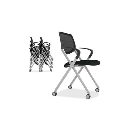 Waiting room chair - Seek® - Allsteel - with armrests / on casters / stackable