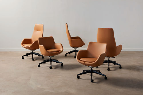 Seat with armrests - Retreat - Allsteel - on casters