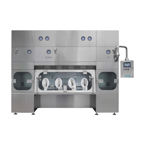Aseptic isolator - ATG Series - AWS BIO PHARMA TECHNOLOGIES - transfer / floor-standing / laminar flow