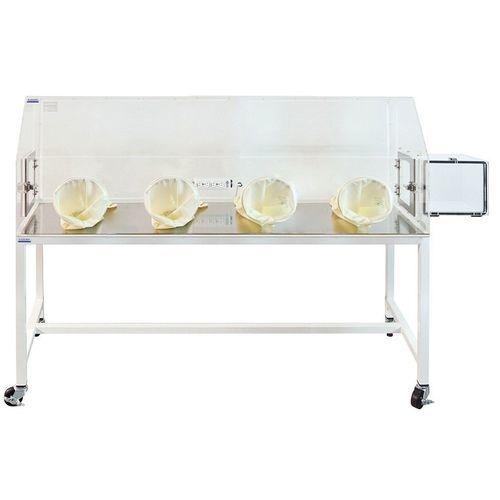 Laboratory glove box 21004E CLEATECH floorstanding / stainless