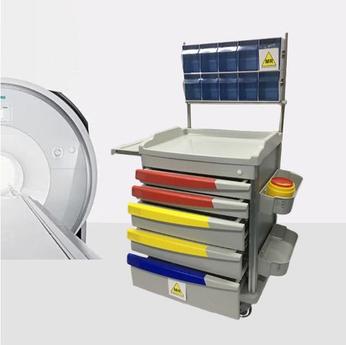 Medical trolley - HO-M05A - Hongkong Medi - plastic / 5-drawer / with containers