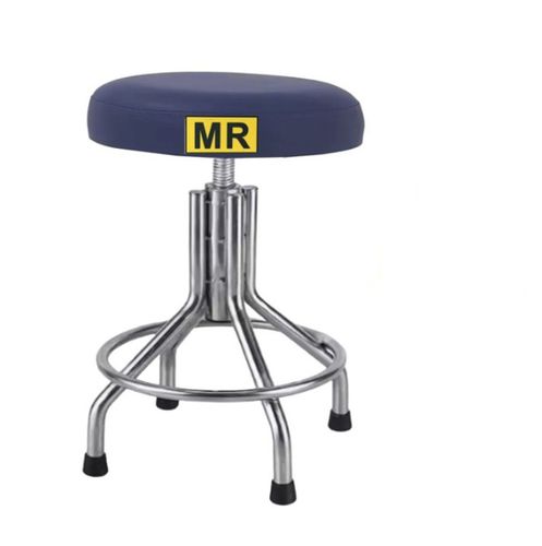 Healthcare facility stool - HO-M04 - Hongkong Medi - height-adjustable / square / blue
