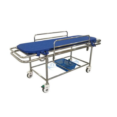 Patient transfer stretcher trolley - YA-PS09 - Zhangjiagang Medi Medical Equipment - manual / 1-section / stainless steel