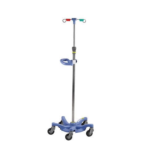 IV pole on casters - MK-IS04 - Zhangjiagang Medi Medical Equipment - rail-mounted / 4-hook / heavy-duty