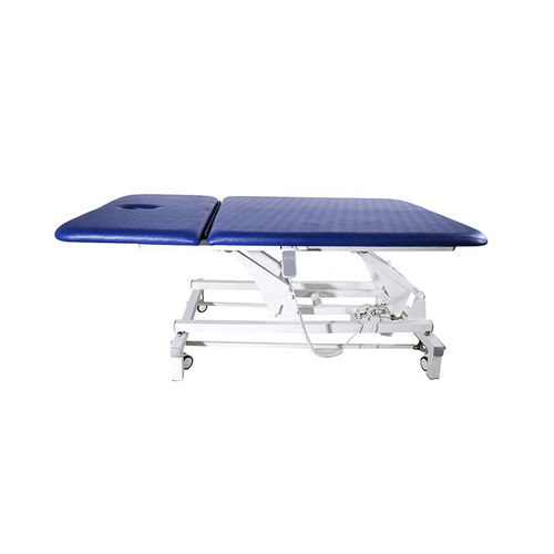 Electric Bobath table - YA-ET-D07 - Zhangjiagang Medi Medical Equipment - on casters / with adjustable height backrest / 2-section