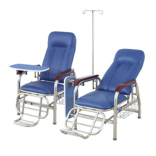 Manual blood transfusion chair - MK-F01 - Zhangjiagang Medi Medical Equipment - 3-section / on casters / with legrest