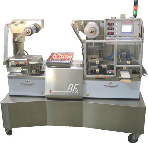 Automatic packaging machine - BF 50 ST - O.M.A.R. S.r.l. Pharmaceutical Blister Solution - pneumatic / compact / on casters
