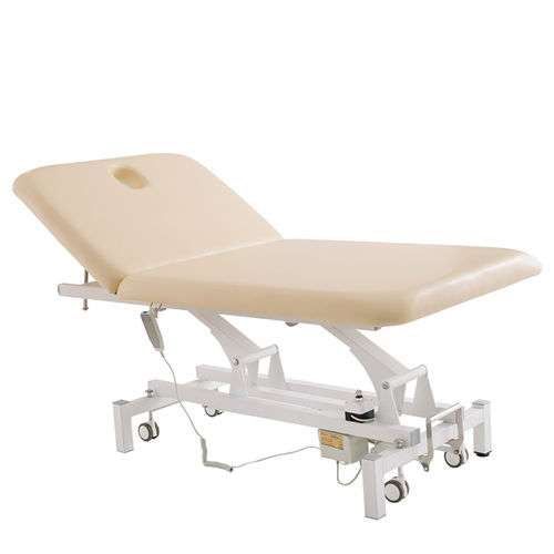 Electric massage table - DP-8280 - Guangdong Dongpin Beauty & Medical Technology - with tilting backrest / with headrest / 2-section