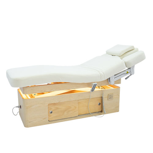 Electric spa table - DP-G042MF - Guangdong Dongpin Beauty & Medical Technology - with headrest / with adjustable height backrest / with tilting backrest