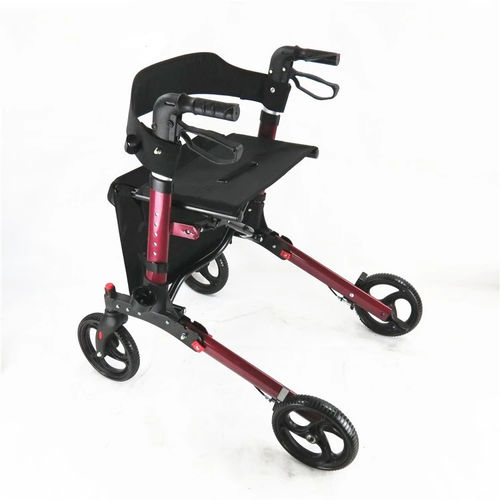 4-wheel rollator - DP-SC5025B - Guangdong Dongpin Beauty & Medical Technology - aluminium frame / with seat / folding