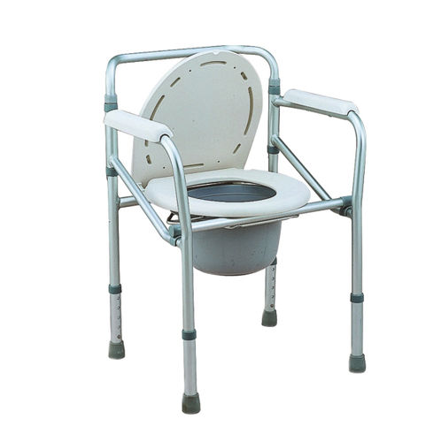 Commode chair with armrests - DP-SC7001L - Guangdong Dongpin Beauty & Medical Technology - with bucket / for people with reduced mobility / height-adjustable