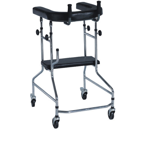4-wheel rollator - DP-SC4075B - Guangdong Dongpin Beauty & Medical Technology - steel frame / with seat / folding