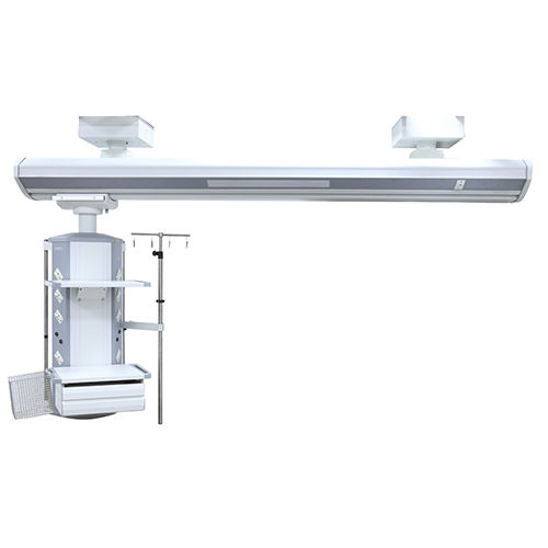 Ceiling-mounted bridge type pendant - HFP-E    - Shanghai Huifeng Medical Instrument - intensive care / modular / with shelves