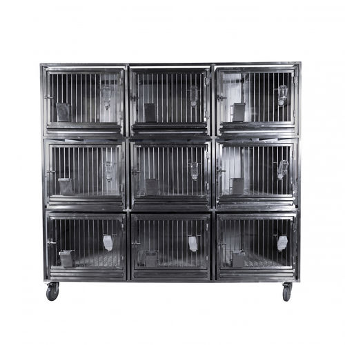 Rabbit veterinary cage - CL-1270 - Vetbot - modular / stainless steel