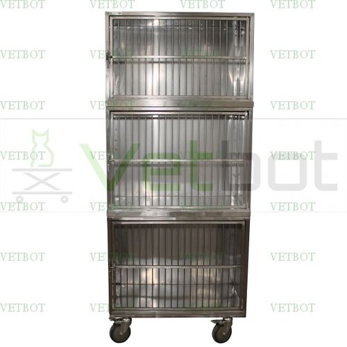 Dog veterinary cage - 80411  - Vetbot - for cats / modular / stainless steel