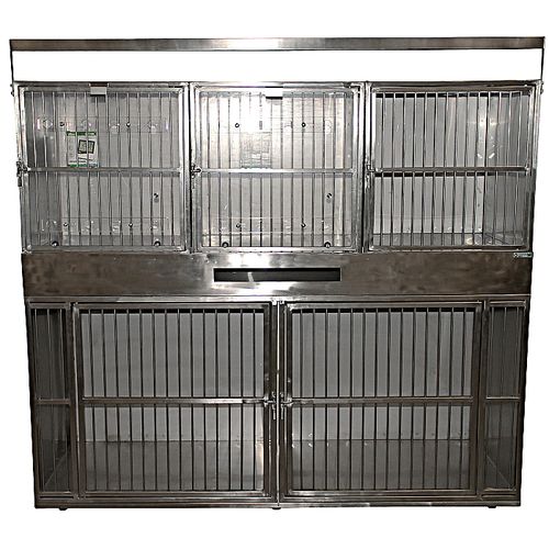 Modular veterinary cage - 80391 - Vetbot - 5-compartment / stainless steel