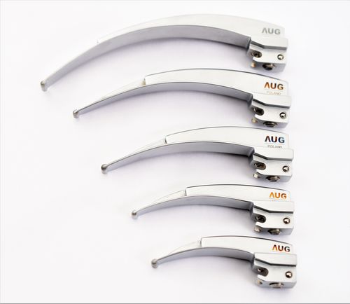 Macintosh laryngoscope blade - MAXXLITE® - AUG Medical - metal / fiber optic