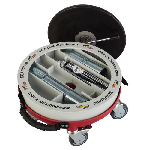 Veterinary stool - SCANdroid - Podoblock - height-adjustable / rotating / tilting